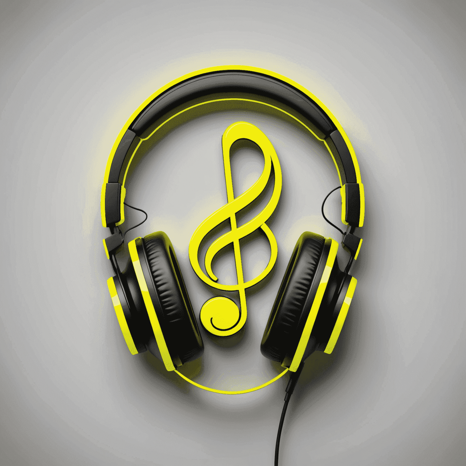 mobitadae.com logo - A stylized neon yellow music note with headphones